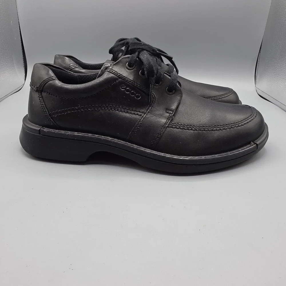 Ecco Shoes Mens‎ 42 Black Leather Oxford Casual Business Comfort Lace Up